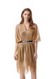 Explosive flat scarf shawl Gold and silver ribbon sleeve slit sun protection beach wear holiday bikini smock sun protection smock_viptrois.com