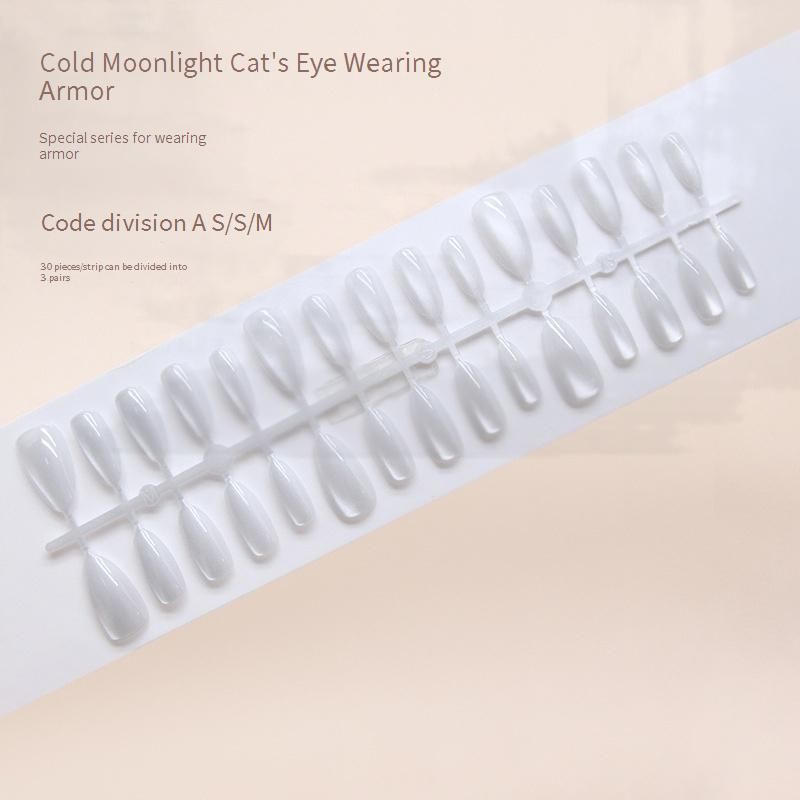 Beauty & Health Handmade Prefabricated Nails Are Gentle And Simple, Pure White Cat's Eye Whitening, Removable Nail Art Pieces, Code_viptrois.com