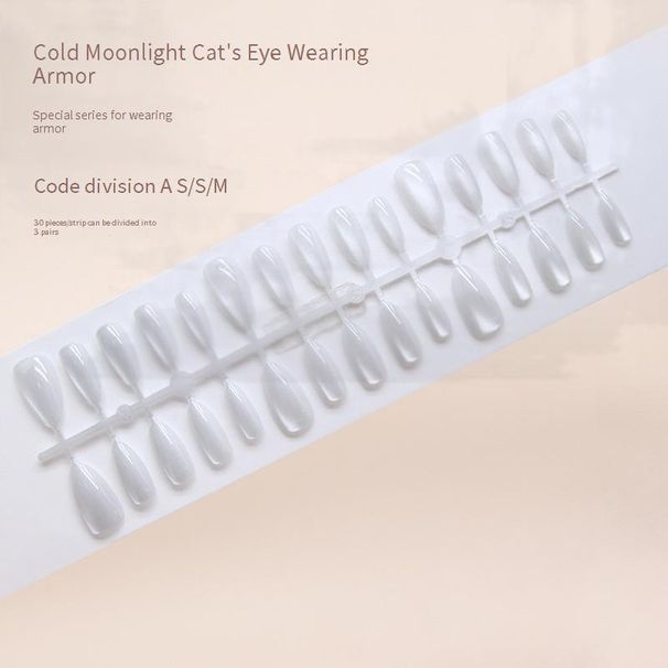 Beauty & Health Handmade Prefabricated Nails Are Gentle And Simple, Pure White Cat's Eye Whitening, Removable Nail Art Pieces, Code_viptrois.com