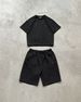 Men's Clothing New Summer Trendy Starry Sky Print Crew-Neck Hip-Hop Short-Sleeve T-Shirt Set_viptrois.com