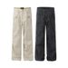 Men's Clothing Spring Casual Versatile Pleated Flared Trousers Women_viptrois.com