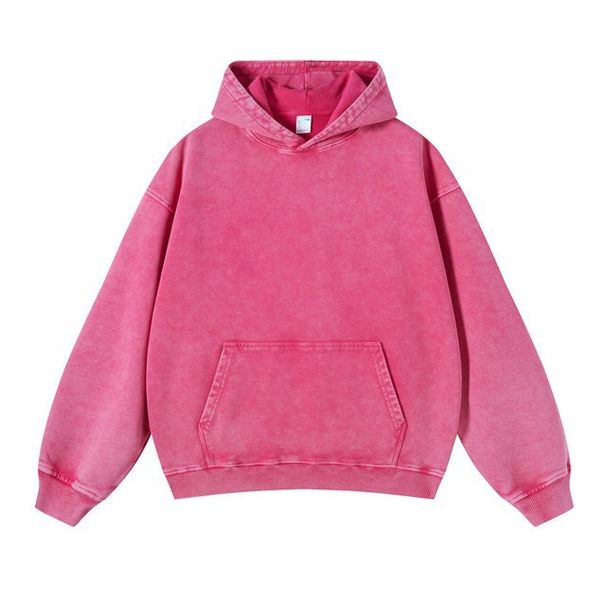 420g Heavyweight Washed Cotton Hoodie – Oversized Vintage Streetwear Pullover (XS-4XL)_viptrois.com