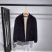 Men's Coat Simple Stand Collar Sweater Jacket Autumn And Winter New Texture Splicing Solid Color Trendy Brand Tops Men's Clothing_viptrois.com