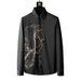 Men's Slim Fit Long Sleeve Shirt Fashion Brand Printed Diamond Pattern Casual Polyester Clothing Anti-Wrinkle Black White_viptrois.com