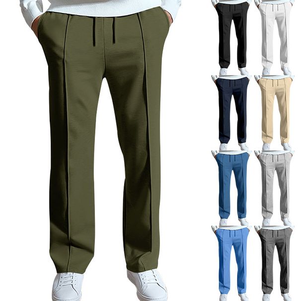 Men's Clothing Spring And Summer Straight Casual Pants Men Cross Border Loose Workwear High Street Pants Quick Drying Stretch Sports Pants_viptrois.com