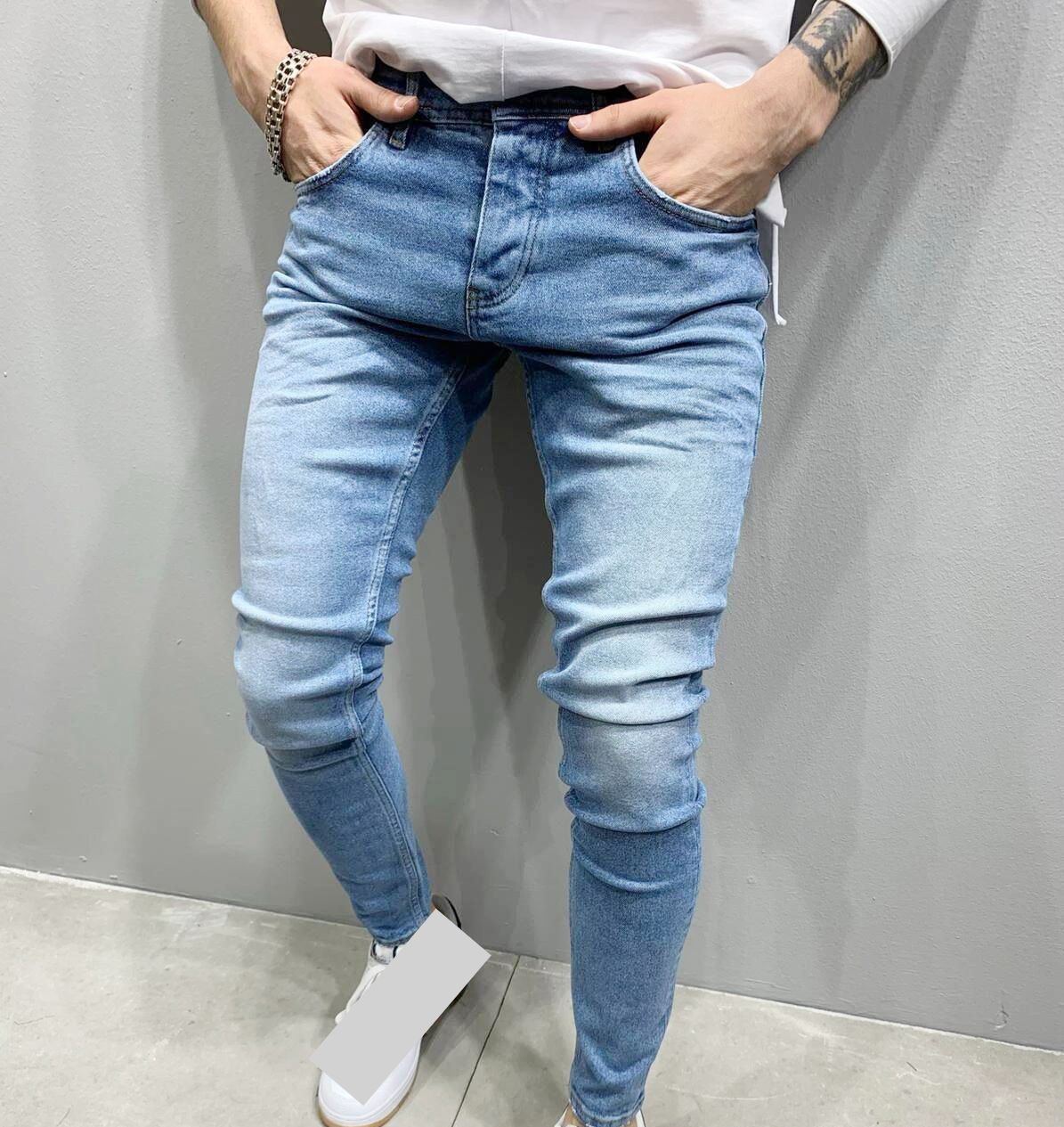 Men's ClothingHigh Quality European And American Men's Elastic Tight Skinny Jeans_viptrois.com