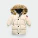 Kids' China Map Hooded Puffer Coat - Long-Length Winter Jacket With Detachable Faux Fur Trim, Thickened Windproof Outerwear_viptrois.com