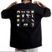 【DORAE】2026 Men's T-shirt Made Of Cotton (100% Cotton) Black ("STA" Life Item Icon Grid Print) – Streetwear For Urban Commute_viptrois.com