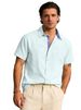 2026 Men's Summer Longline Buttoned Cotton-Linen Padded Loose-Fitting Short-Sleeved Casual Shirt (Large Size)_viptrois.com