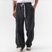 "Men’s Corduroy Wide Leg Pants – Retro Loose Fit Casual Trousers (Black/Blue/Dark Gray/Navy/Khaki, Sizes S-XXXL)"_viptrois.com