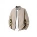 Men's Spring And Autumn Baseball Jersey Simple And Versatile Trendy Middle-aged Stand-up Collar Jacket Casual Top Jacket_viptrois.com