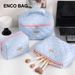 Plaid Bow Cute Cosmetic Bag Large Capacity High End Storage Bag Girls Toiletry Bag Pencil Case_viptrois.com