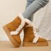 Women's Winter Snow Boots With Thick Sole - High Top Lace-Up Faux Fur Lined Warm Comfortable Shoes For Cold Weather_viptrois.com