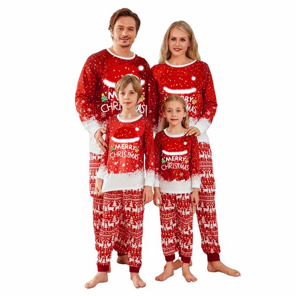 Christmas family outfit Long sleeve suit Christmas homestay pajamas Christmas baby boys girls women men dog_viptrois.com