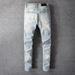 Vintage Distressed Denim Jeans For Men - Relaxed Fit Straight Leg Baggy Pants With Washed & Ripped Details_viptrois.com