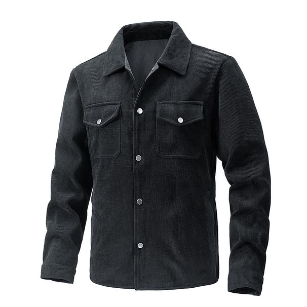Double-sided Casual Jacket, Men's Fitted Spring And Autumn Short Fashionable Knitted Slimming Men's Shirt_viptrois.com