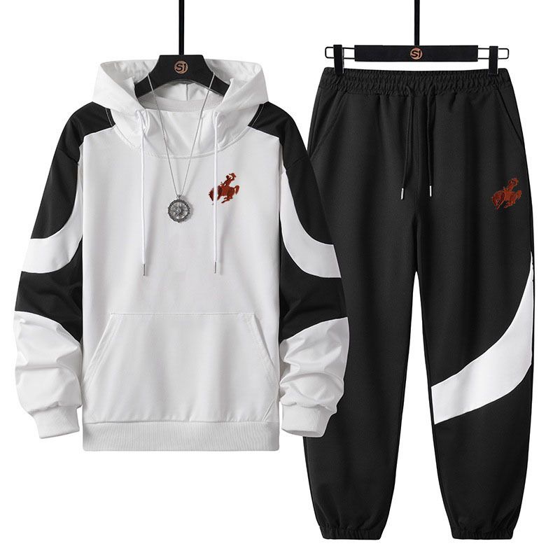 Men's Clothing Sports Suits For Men Style For Spring And Autumn, Trendy Youth, Handsome, Fashionable, Casual, Contrasting Colors, Two Piece Suits_viptrois.com