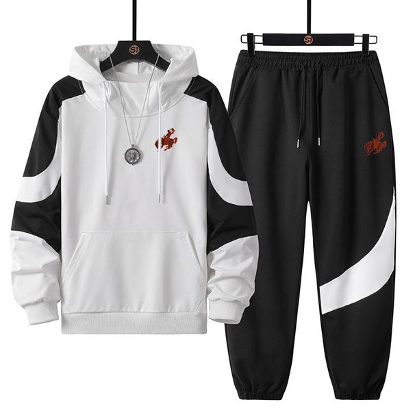 Men's Clothing Sports Suits For Men Style For Spring And Autumn, Trendy Youth, Handsome, Fashionable, Casual, Contrasting Colors, Two Piece Suits_viptrois.com