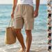 Men's Summer Casual Checkered Cargo Shorts, Loose Fit Multi-Pocket Knee-Length Shorts For Travel & Commute_viptrois.com