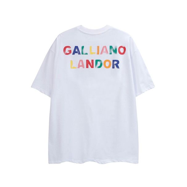 Multicolor Letter Print T-Shirt Unisex Streetwear Casual Black White Short Sleeve Tee_viptrois.com