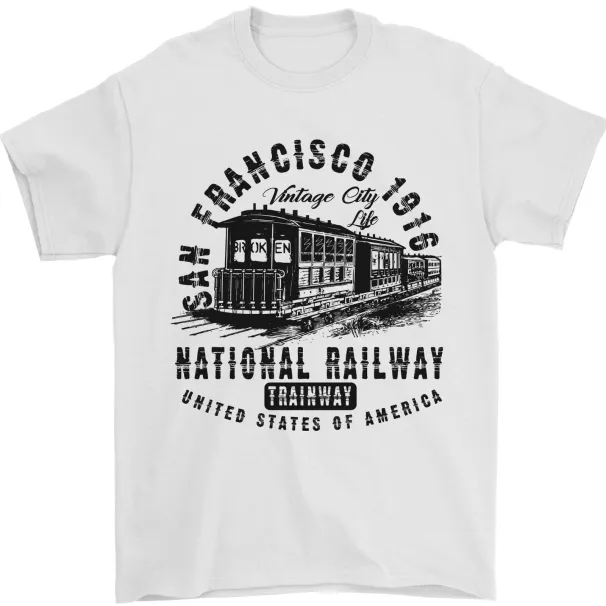 National Railway Locomotive Train Trainspotting Mens T-Shirt Mens Womens Tees Top 100% Cotton_viptrois.com