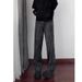 Men's Clothing Black And Gray Washed Scimitar Jeans For Men Spring And Autumn Splicing Design Flared Pants Retro Trousers Trend_viptrois.com