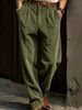 Men's High-Waisted Corduroy Dress Pants Casual Business Trousers Straight Leg British Style Wrinkle Free_viptrois.com