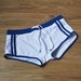 UXH Men's Boxer Fashionable Close-fitting Sexy White Swimming Four-corner Swim Trunks For Men_viptrois.com