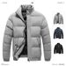 Winter New Men's Cotton Jacket Short Stand Collar Casual Coat Thickened Warm Down Cotton Jacket Solid Color Bread Jacket_viptrois.com