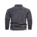 2025 Fashion Outerwear Men's Stand Collar Half Zipper Pure Color Long Sleeve Straight Type Fleece Sweatshirts_viptrois.com