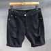 Men's Clothing Men's Denim Shorts Summer Thin Trend Loose Straight Sports Pants Ripped Casual Five Point Pants_viptrois.com