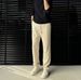 Men's Winter Knit Dress Pants – Soft Polyester Trousers With Light Stretch – Mid-Rise Straight Fit – 3 Elegant Colors (Ivory, Gray, Amber)_viptrois.com