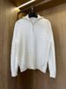 "Unisex Vintage Zip-Up Sweater – Oversized Retro Pullover (Black & White, M-3XL)"_viptrois.com