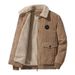 Men's Loose, Fleece And Thickened Casual Lapel Corduroy And Lambskin Jacket For Autumn And Winter_viptrois.com