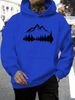 Men's Autumn And Winter Casual Fashionable Loose Hooded Sweatshirt With Mountain Reflection Pattern Printed Warm Long Sleeved Pullover_viptrois.com