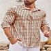 Men's 3d Print Flannel Shirt Long Sleeve Casual Button Down Shirt With Classic Plaid Pattern Breathable Stretch Fabric For Daily Wear & Festive Events_viptrois.com