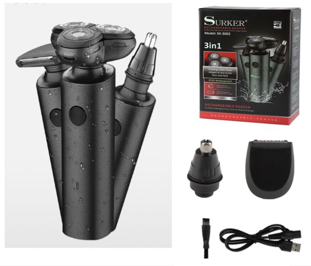 Floating Multifunctional Three Blade Replacement Digital Electric Shaver Full Body Water Washing Shaving And Trimming_viptrois.com
