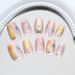 False Nails Hand Painted Lines Star Heart Cartoon Flowers Little Panda Eyes Detachable Wearable Nails_viptrois.com
