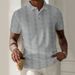 Men's Clothing Summer Polo Shirt T Shirt Simple Solid Color Men's Button Jacquard Short Sleeved Tops Men_viptrois.com