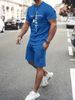 Men's Summer Graphic Print T-Shirt & Shorts Set - Trendy Streetwear Outfit - Lightweight Polyester Fabric - Casual Comfort Fit - Multiple Colors _viptrois.com