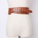 Japanese pin buckle irregular pu leather pressed waistband women's decorative coat sweater waist versatile simple wide belt_viptrois.com