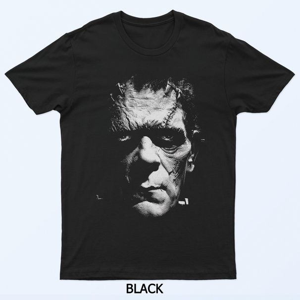 Frankenstein Portrait Classic Halloween Monster Horror Movie T-Shirt Mens Womens Tees Top_viptrois.com