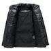 Men's Clothing pu leather Silk cotton jacket men's winter thick white duck Silk cotton winter wear trendy leather jacket wash free jacket_viptrois.com