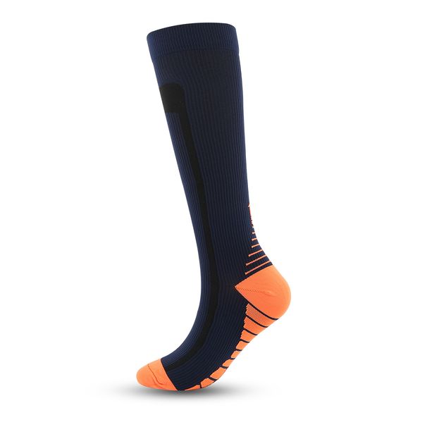 Outdoor stretch socks Pressure sports multi-color gradient men's and women's long tube sweat absorption compression socks_viptrois.com