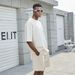 Men's Clothing High Quality Casual Suits Pure Cotton Short Sleeved T Shirts And Shorts With 2 Piece Suits_viptrois.com
