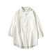 Men's Clothing Stand Collar Three-quarter Sleeve Shirt Trendy Men's Cotton And Linen Loose Three-quarter Sleeve Large Size Shirt Linen Men's Clothing_viptrois.com