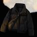 Vintage Short Puffer Jacket For Men - Starry Night Design Stand Collar Winter Coat, Punk Streetwear, Oversized Fit_viptrois.com