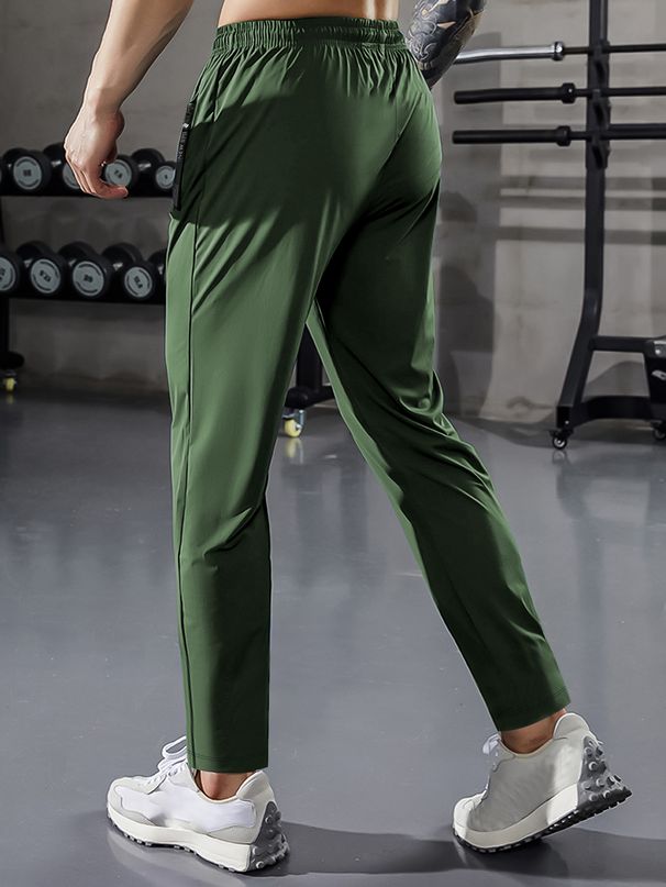 Ice Silk Sun Protection Pants Cool Breathable Casual Pants Men's Summer Thin Loose Straight Pants_viptrois.com