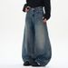 Men's Clothing American High Street Wide Leg Curved Jeans Men's Washed Wide Leg Distressed Banana Pants Straight Leg Pants_viptrois.com