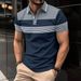 Striped Graphic T Shirts Summer Polo Shirts Foe Men Short Sleeve Tee Business Lapel T Shirt For Man Casual Minimalist Polo Tops_viptrois.com